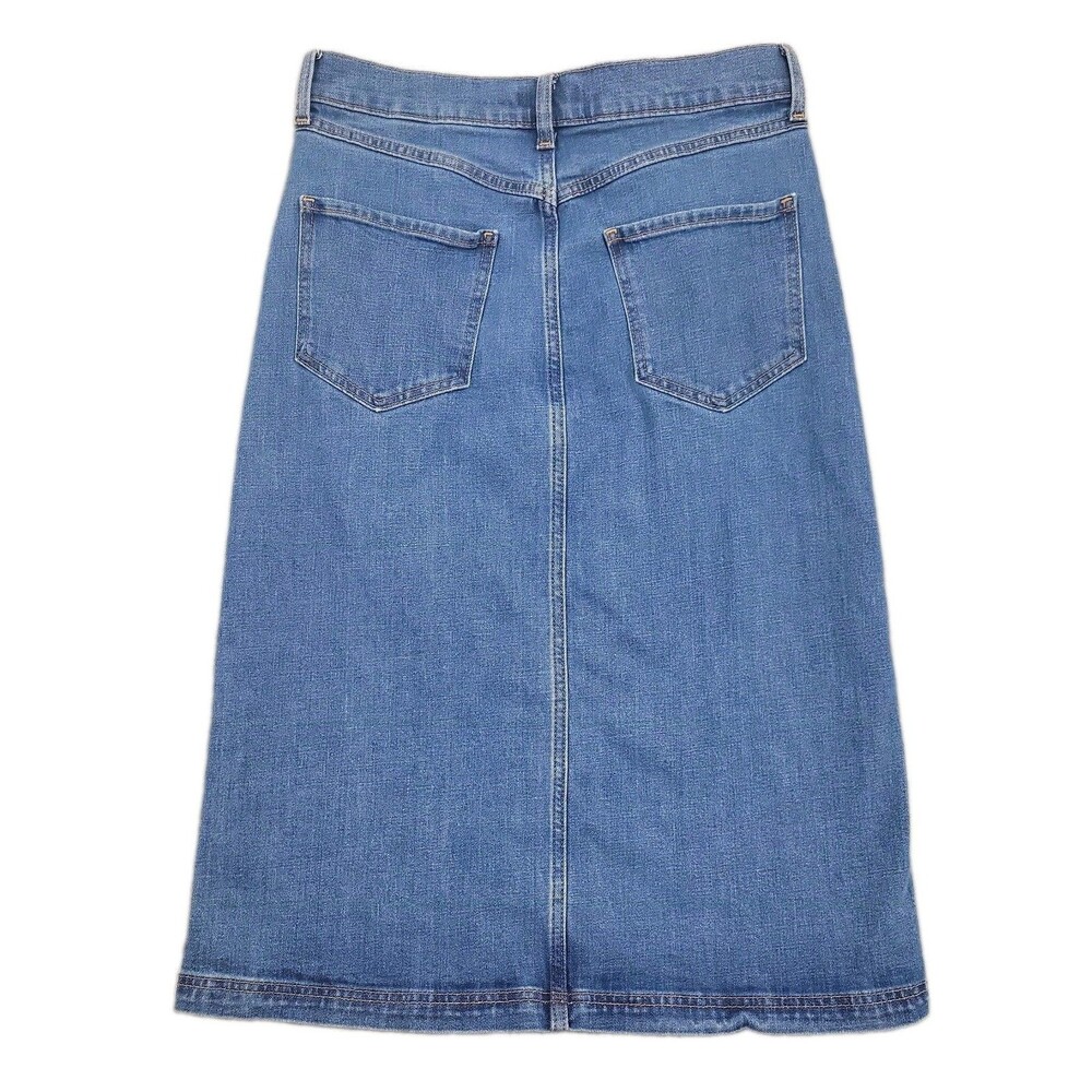 Banana Republic Womens Denim Pencil Skirt Size 28/6 Button Front - Picture 2 of 5